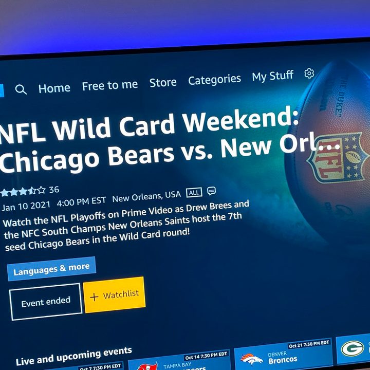 NFL games on Amazon Prime Video.