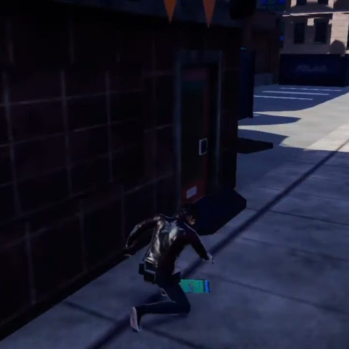Travis picking up a DeathMan Card.