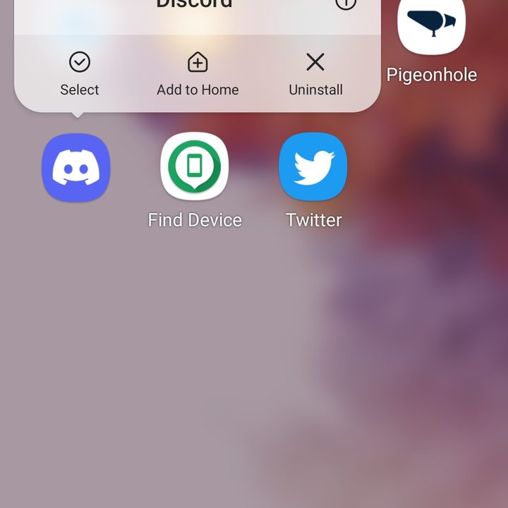 Uninstalling an app on One UI on a Samsung Galaxy S20 FE.