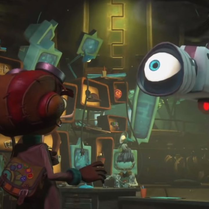 Raz entering Otto's Lab in Psychonauts 2.