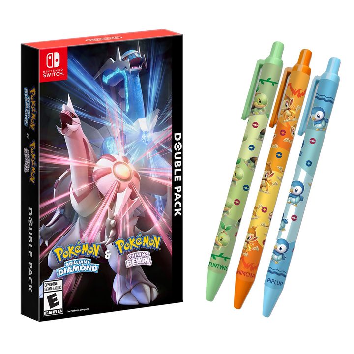 Pokemon Brilliant Diamond Shining Pearl Double Pack with exclusive pens set.