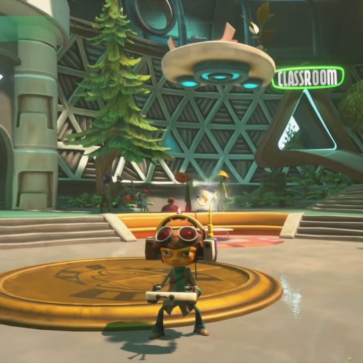 Raz using Thought Tuner in Psychonauts 2.