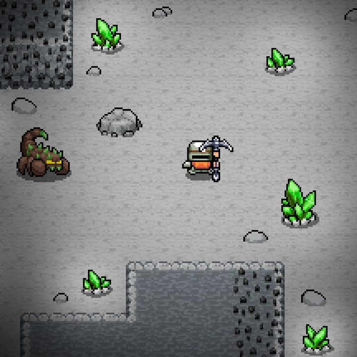A room full of ore in Below the Mine.