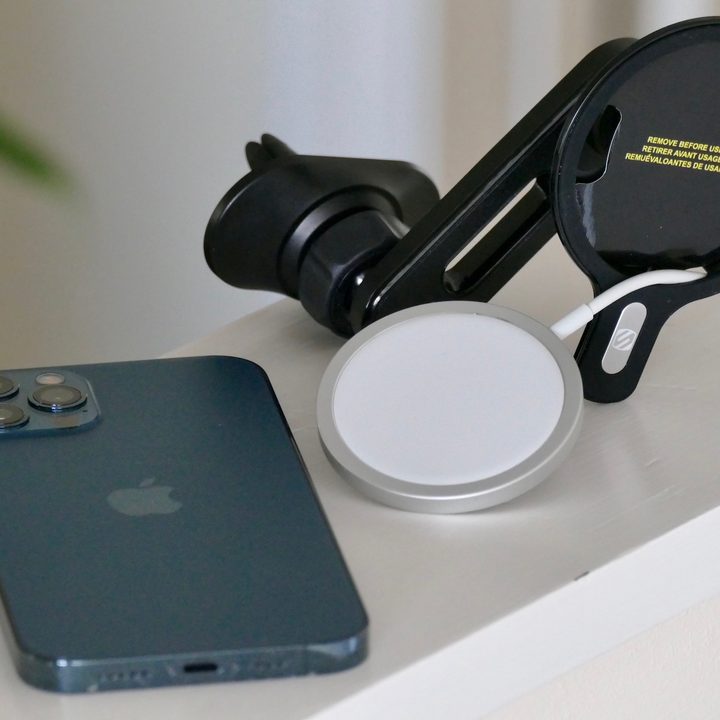 Scosche MagicMount without MagSafe Charger fitted.