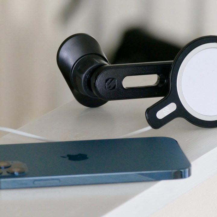 Scosche MagicMount with MagSafe Charger fitted.