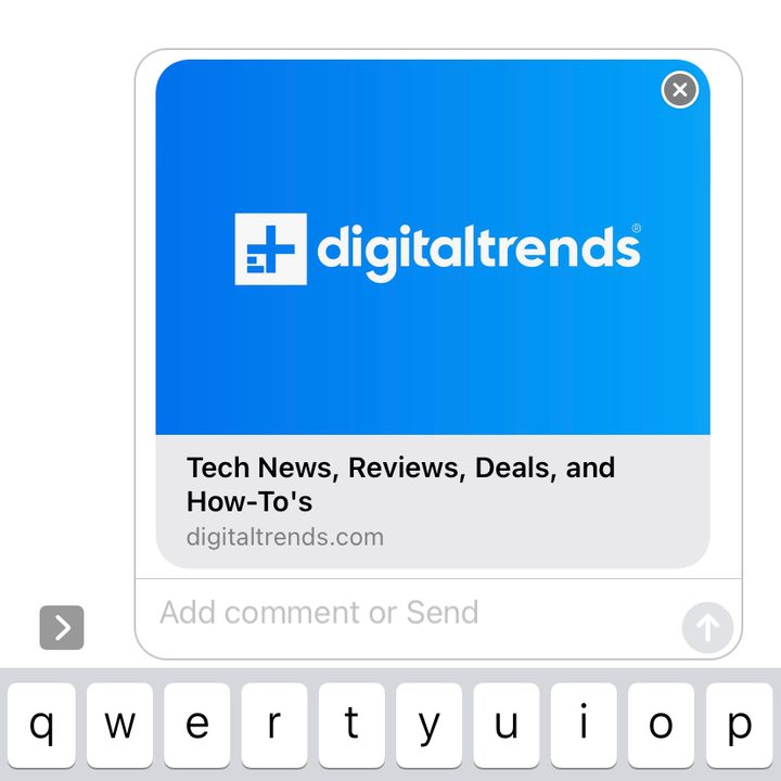 Sharing Digital Trends with a friend on iOS 15.