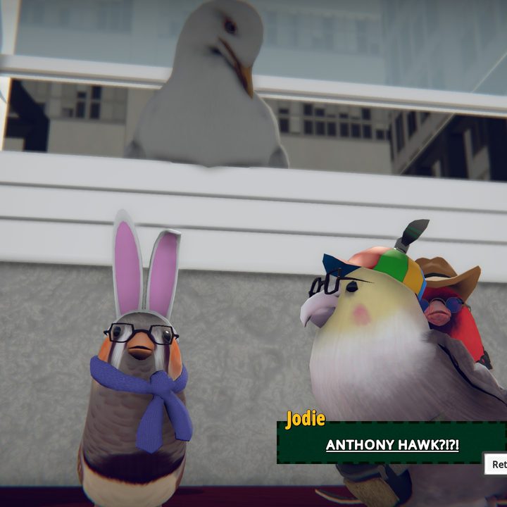 The required joke being made in Skatebird.