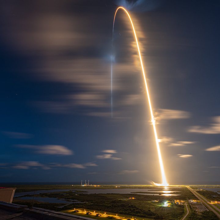SpaceX's Falcon 9 rocket carries the four Inspiration4 crewmates to space.