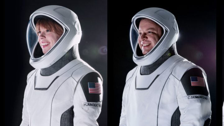 Portraits of SpaceX's first all-civilian crew.