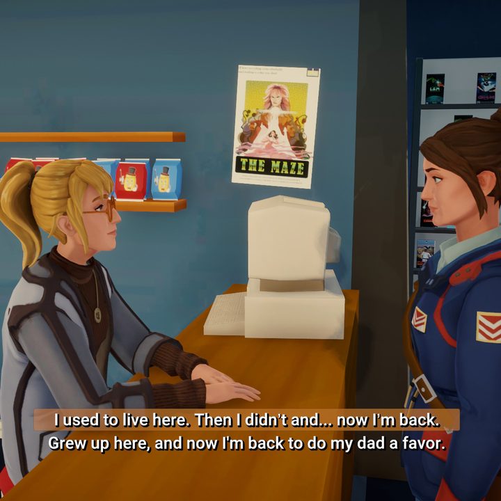 A mailwoman talks to someone in Lake.