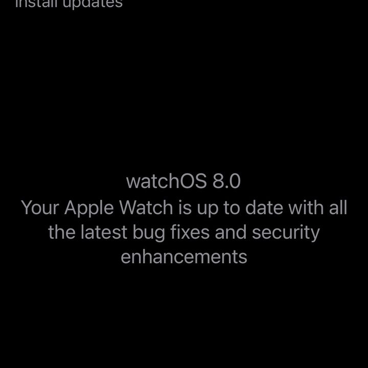 Apple Watch update finish.