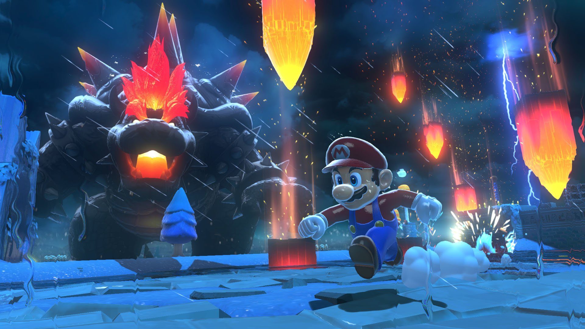 Mario and Bowser in Super Mario 3D World + Bowser’s Fury.