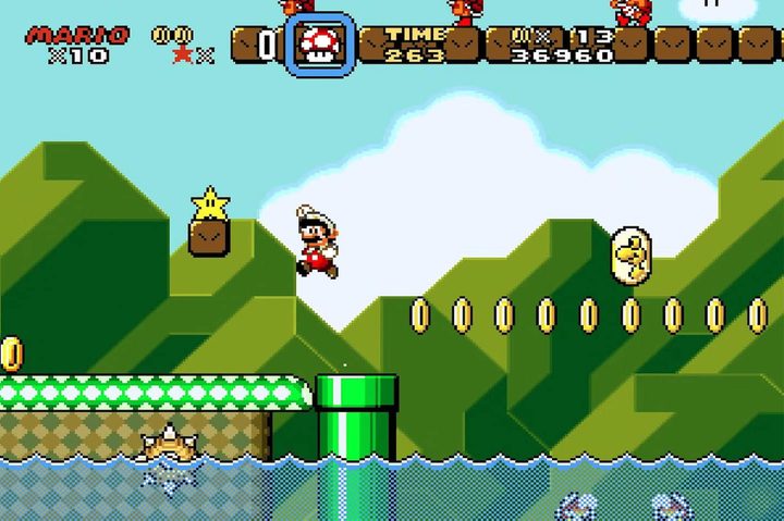 Super Mario World on SNES.