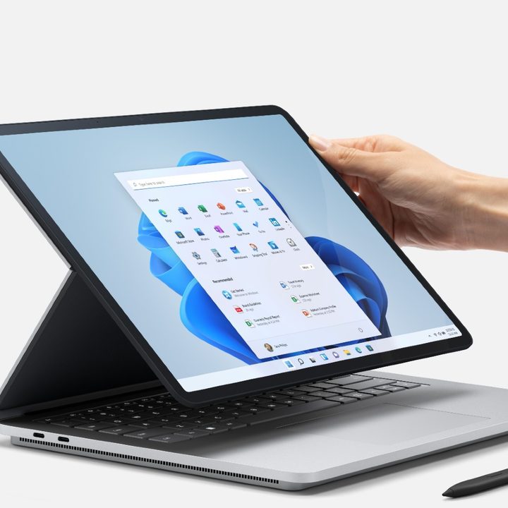The Surface Laptop Studio with its unique hinge.