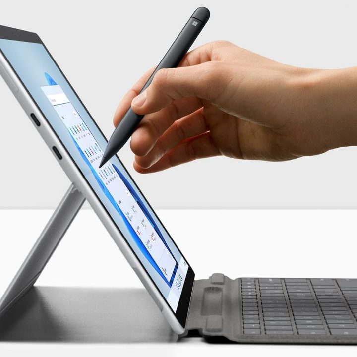 The Surface Pro X used with the Surface Slim Pen 2.