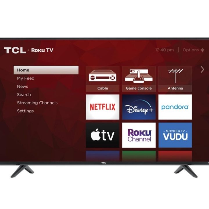 TCL 55-inch TV on White Background