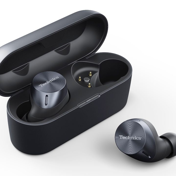 Technics EAH-AZ60 noise canceling true wireless earbuds in black.