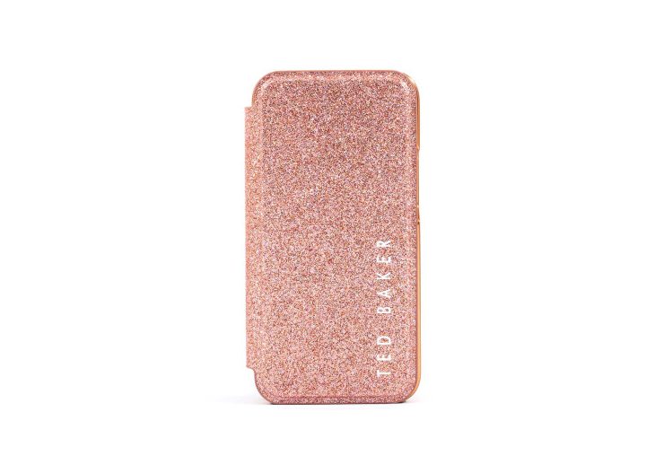 Ted Baker Folio Glitsie iPhone 13 Flip Mirror Case.