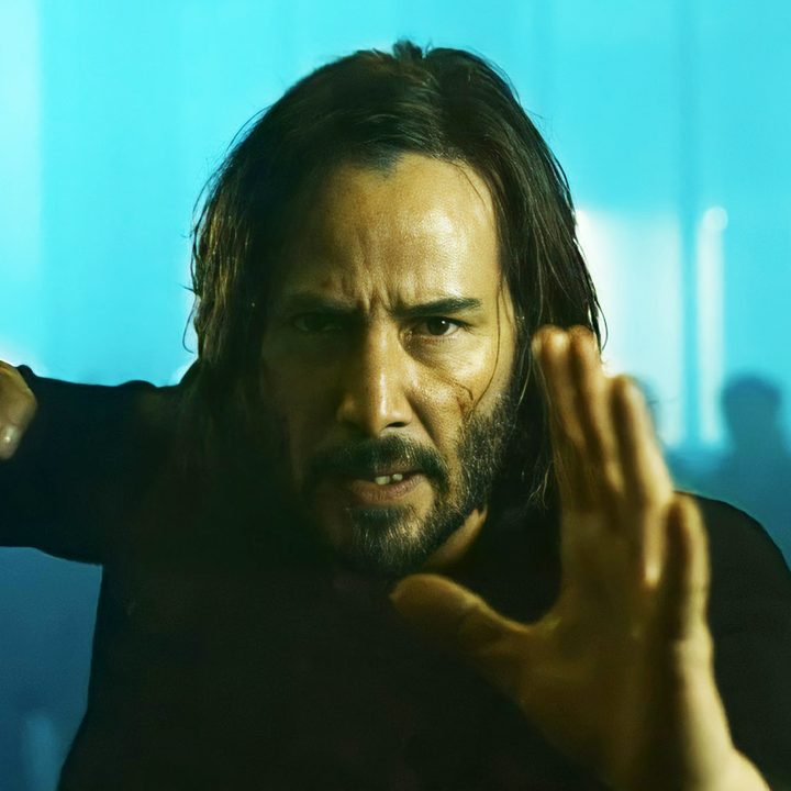 Keanu Reeves in The Matrix Resurrections.