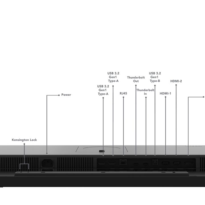 The Lenovo ThinkVision P27u-20 supports plenty of ports.