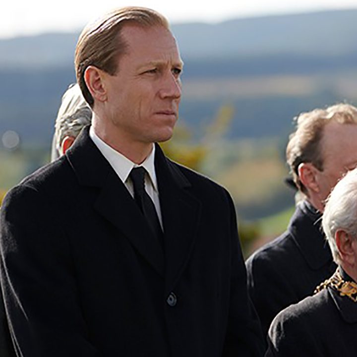A scene from The Crown featuring Tobias Menzies as Prince Philip.