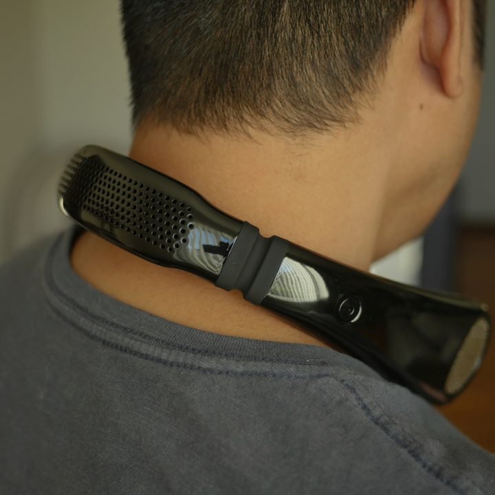 Torras Coolify worn around neck.