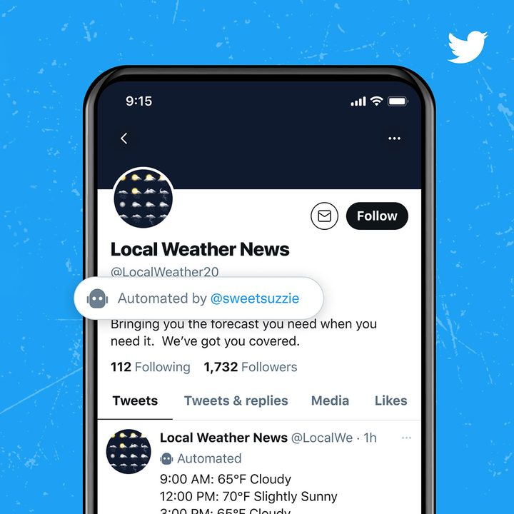 Twitter's new test for automated accounts.