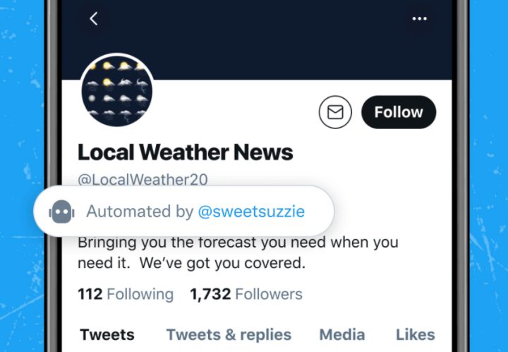 Twitter's new test for automated accounts.