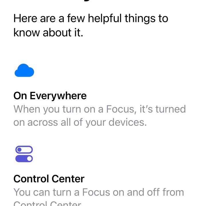 set up a new Focus mode parameters.