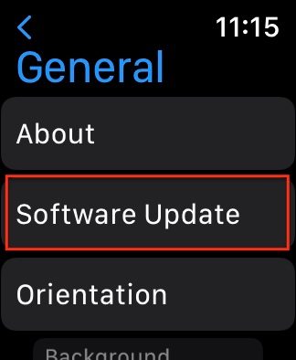 Apple watch update Software.
