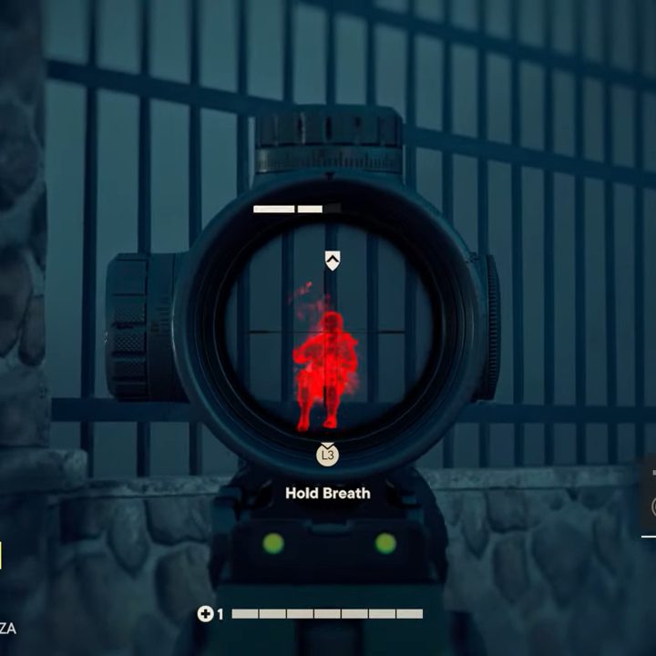 Seeing an enemy highlighted through a wall.