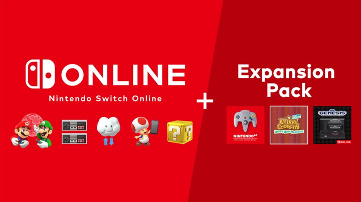 Logo and icons for Nintendo Switch Online + Expansion Pack.