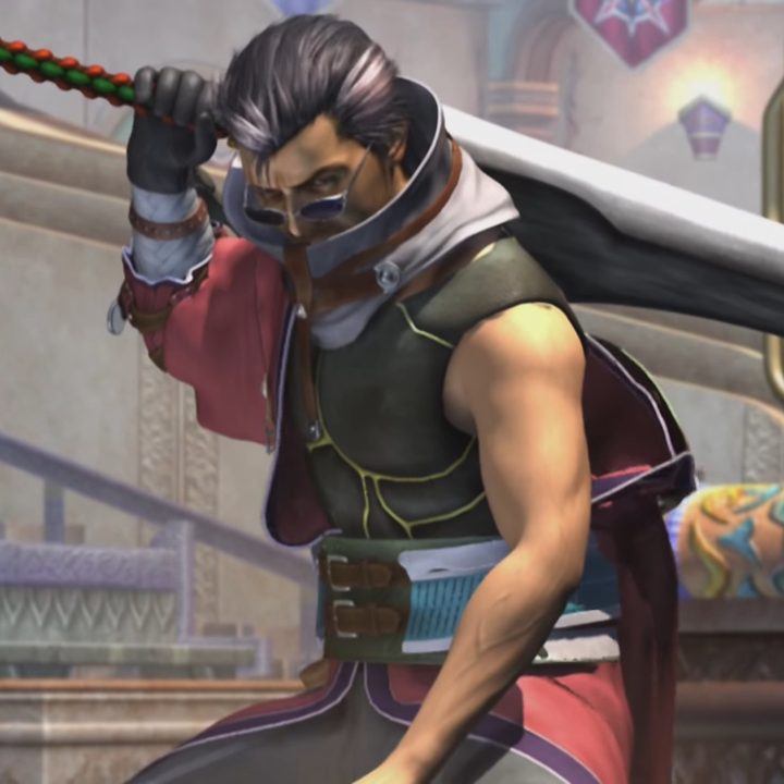 Auron looking super cool with his sword.