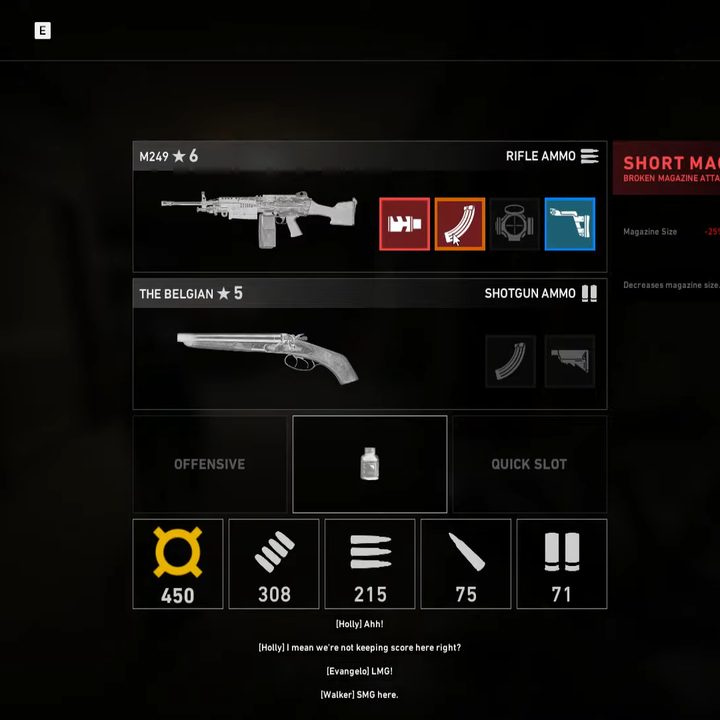 A loadout screen in Back 4 Blood.