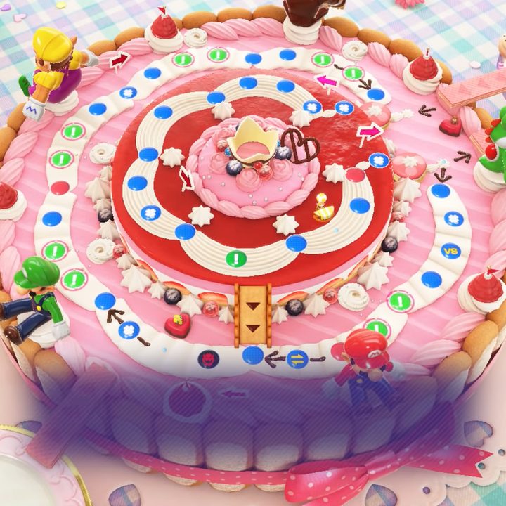 Peach's cake board.