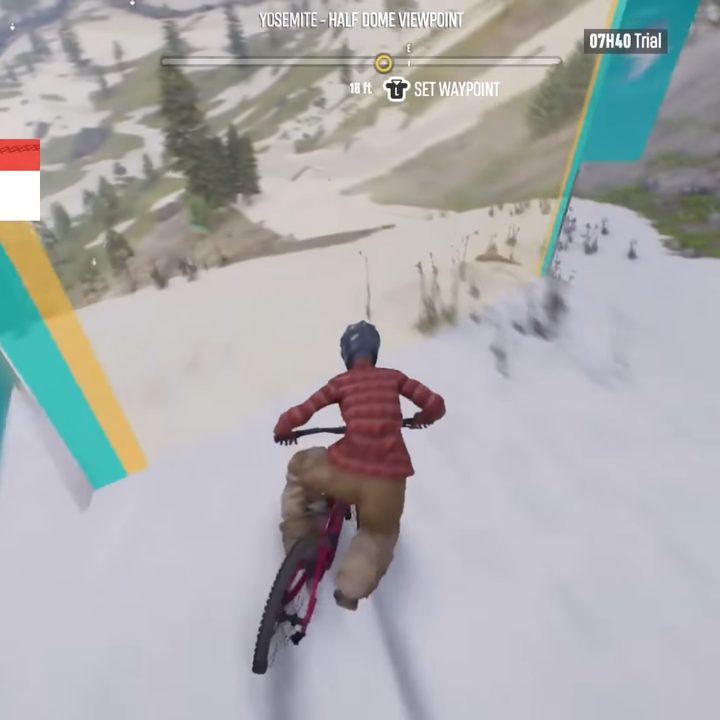 Drifting on a bike down the snow.