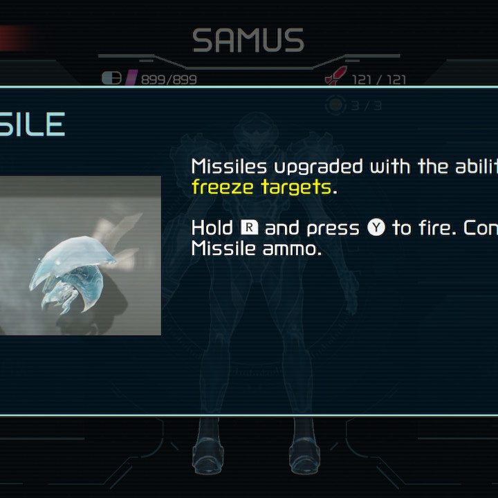 Ice Missile from Metroid Dread.