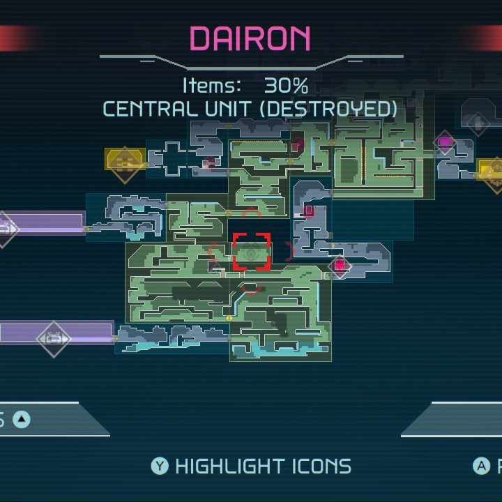 Map of Speed Boost in Metroid Dread.