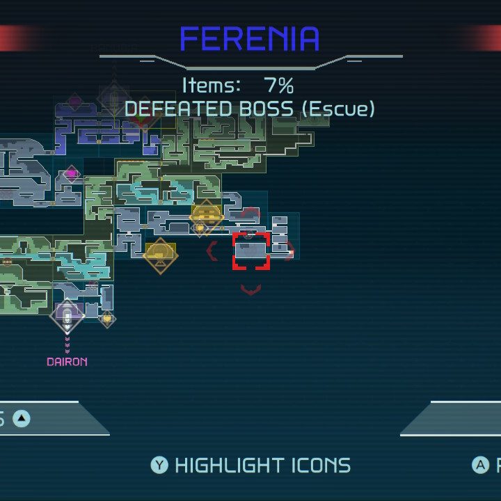 Map of Storm Missile in Metroid Dread.