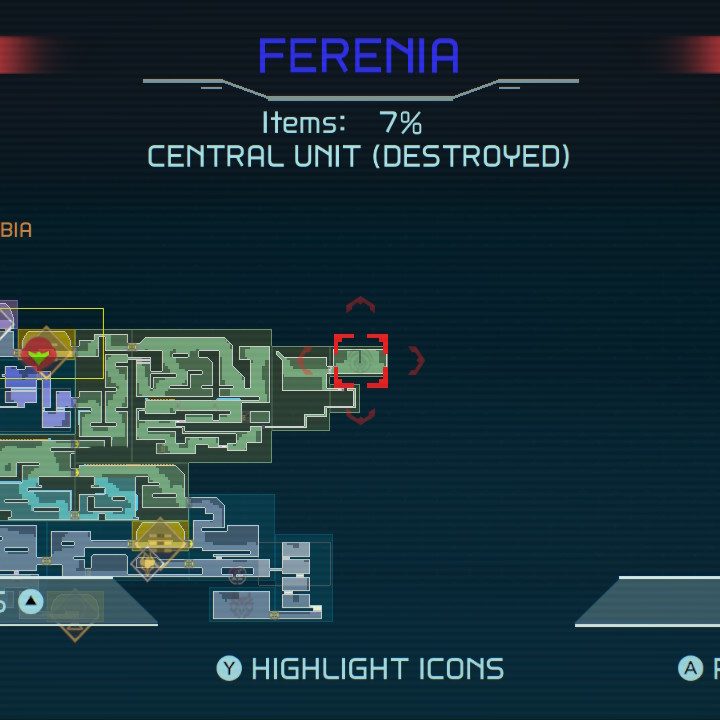 Map of Wave Beam in Metroid Dread.