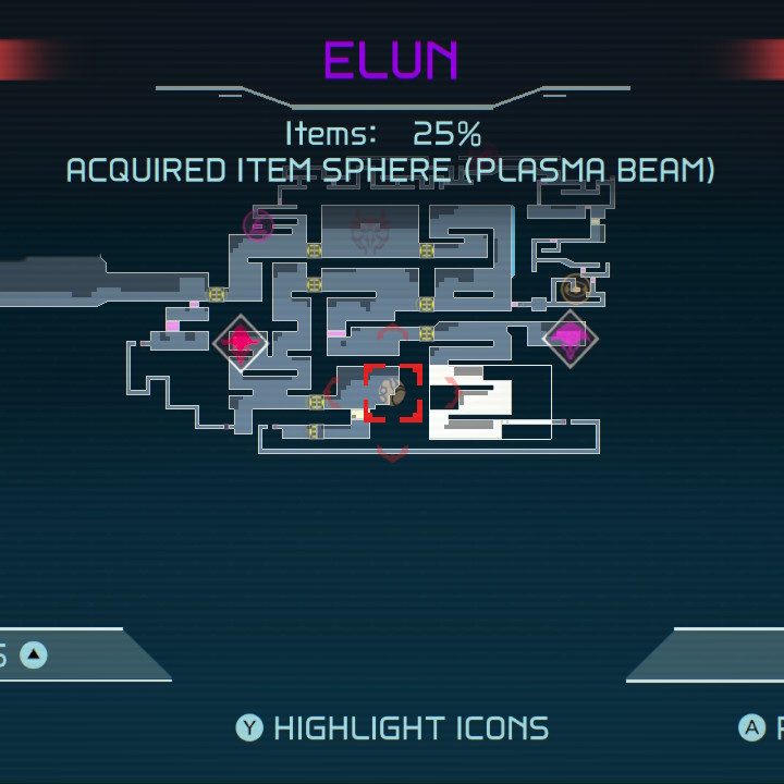 Map of Plasma Beam in Metroid Dread.