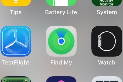 Find My app icon in iOS 15.
