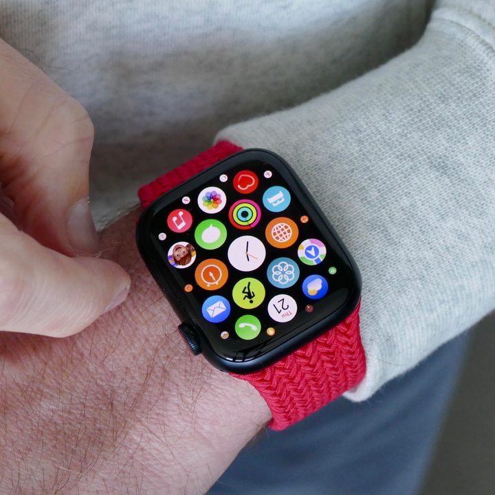 App menu on the Apple Watch Series 7.