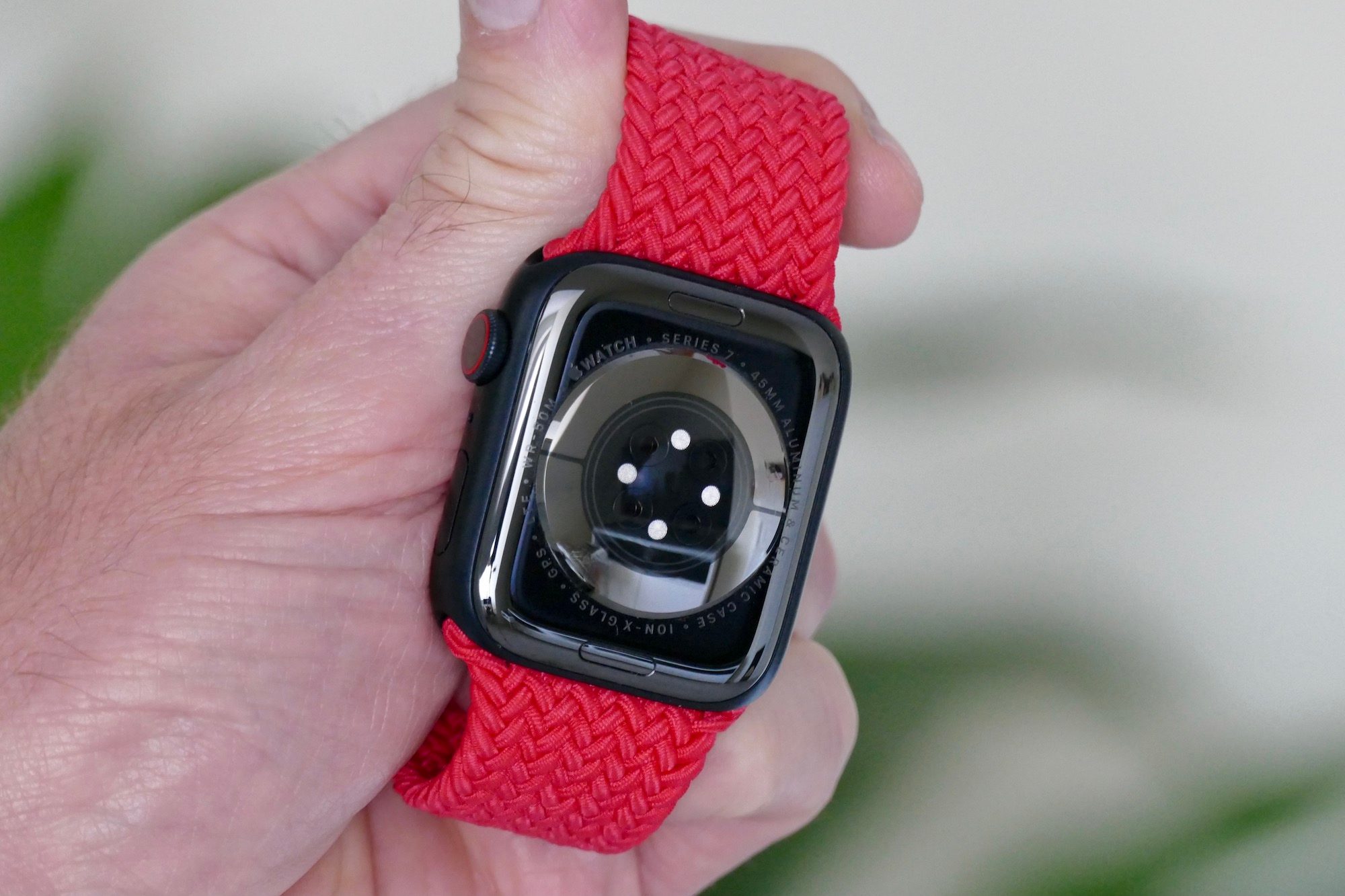 Apple Watch Series 7 case back.