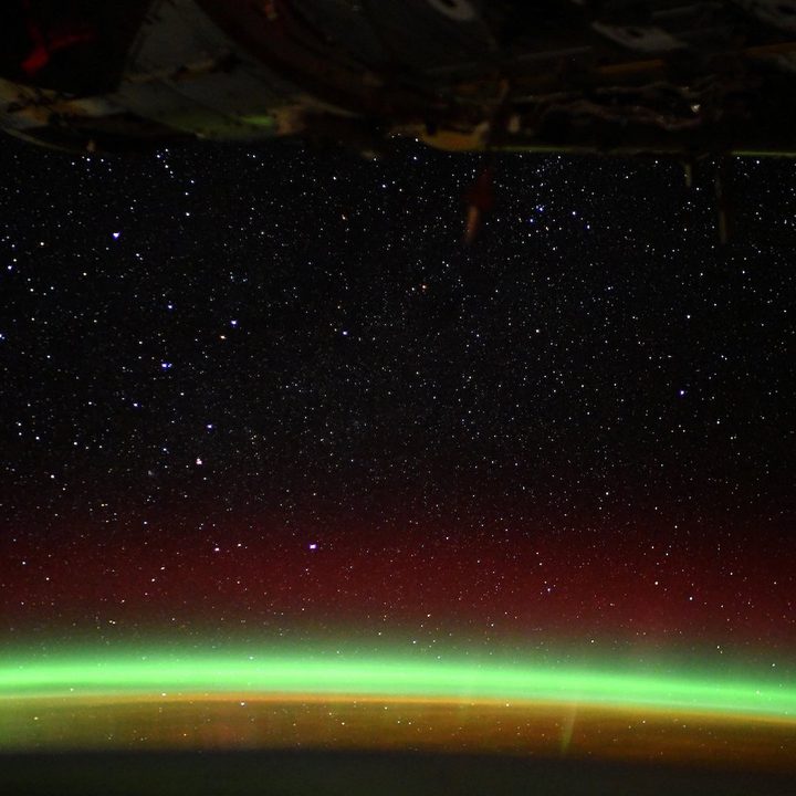 An aurora captured from the space station.