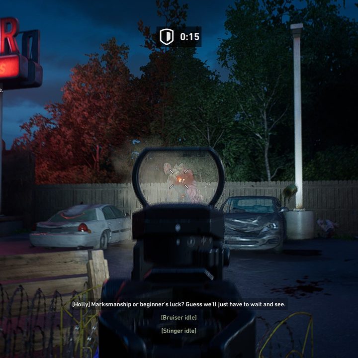 Shooting at a Tall Boy in Back 4 Blood.