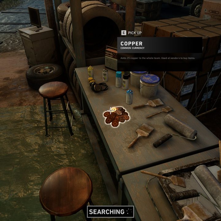 Copper highlighted on a table in Back 4 Blood.