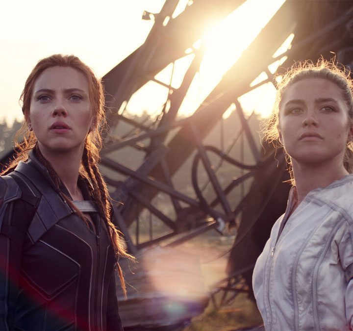 Scarlett Johansson and Florence Pugh in "Black Widow."