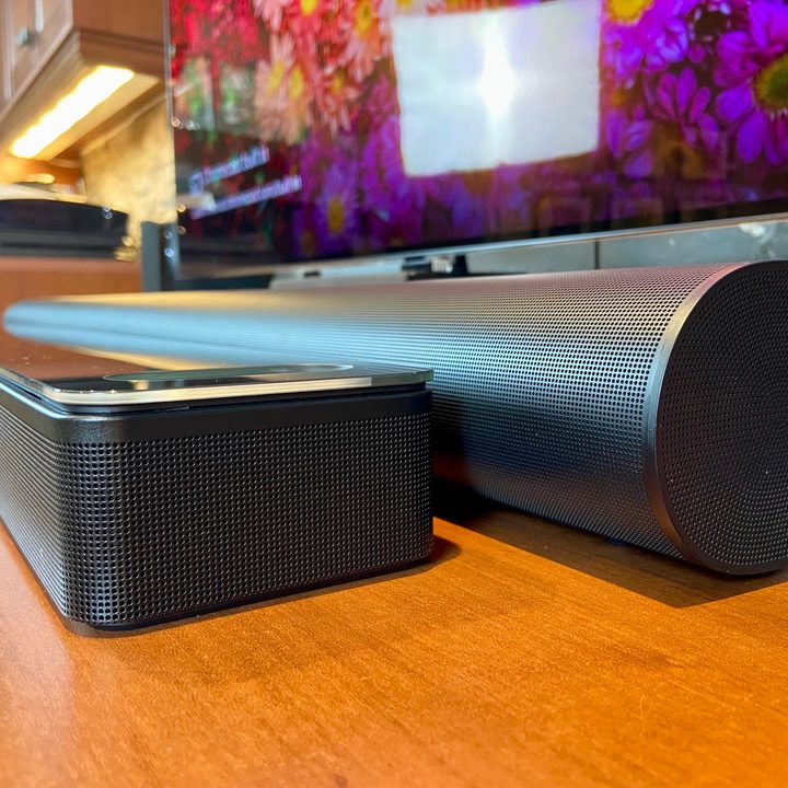 Bose Smart Soundbar 900 seen with Sonos Arc.