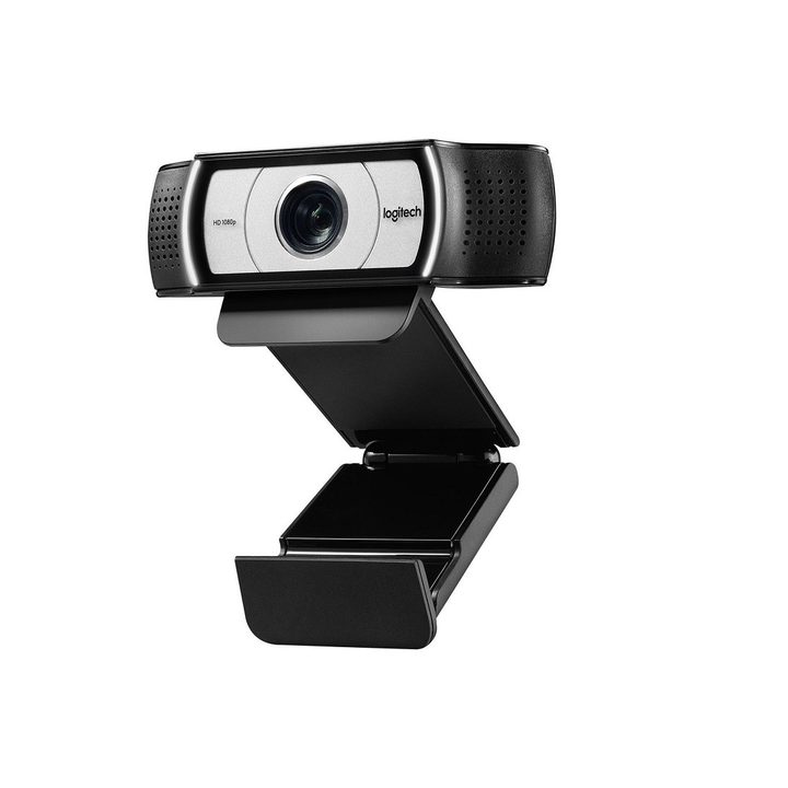 Logitech C930E webcam on a white background.